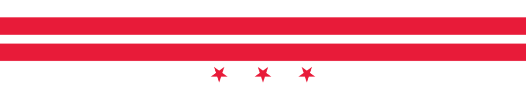 De vlag van Washington DC, ondersteboven